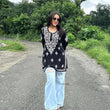 Load image into Gallery viewer, ✨ Shez Collection – Elegant Embroidered Linen Kurta ✨